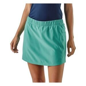 Patagonia Happy Hike Skort Skirt Hiking Outdoor Athleisure Teal Green Women's L